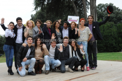 05/11/2011 Roma, Presentazione della fiction TUTTI PAZZI PER AMORE 3, nella foto: il cast con la regista Laura Muscardin