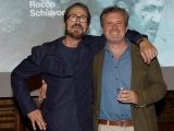 Foto/IPP/Gioia Botteghi12/10/2018 Roma, presentazione della seconda serie della fiction Rocco Schiavone, nella foto: Marco Giallini e lo scrittore Antonio Manzini Italy Photo Press - World Copyright
