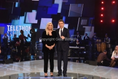 11/12/2016 Roma serata Telethon Show, nella foto: Frizzi e Venier
