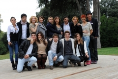 05/11/2011 Roma, Presentazione della fiction TUTTI PAZZI PER AMORE 3, nella foto: il cast con la regista Laura Muscardin